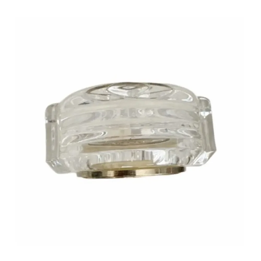 Waterford Abbey Crystal Small Quartz Desk Battery Clock